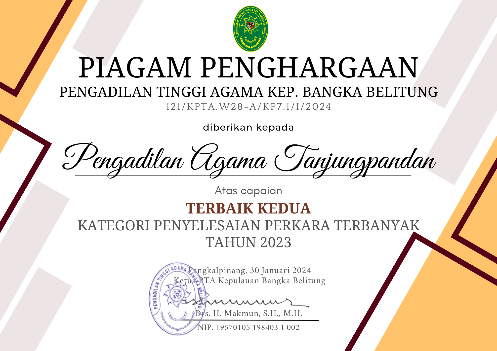 Penyelesaian Perkara Terbanyak 2