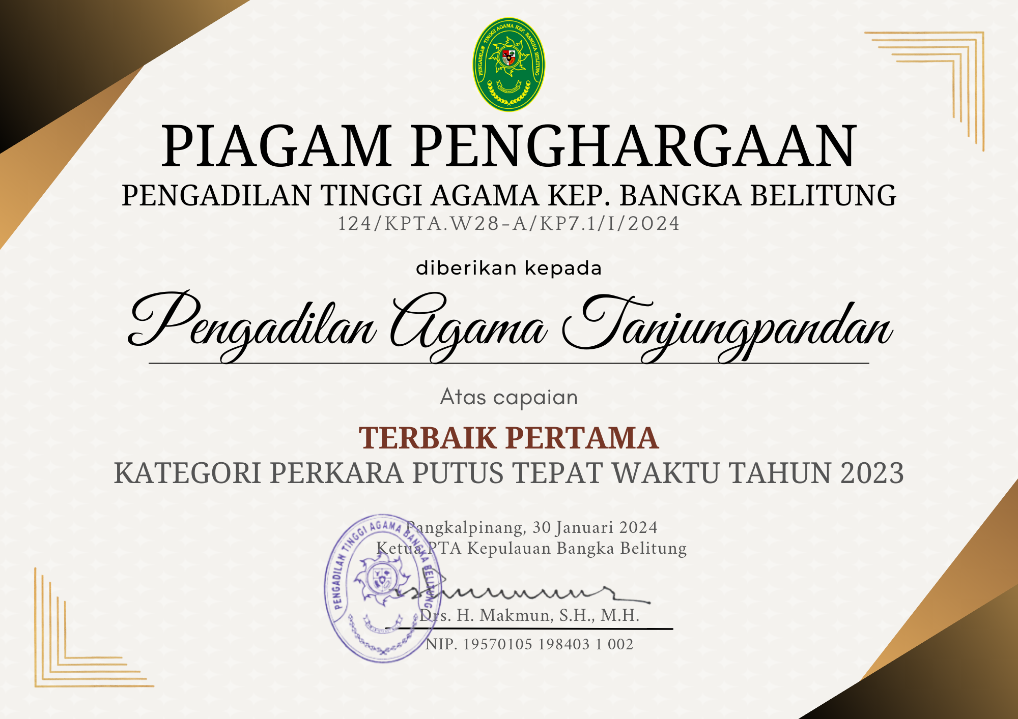 Perkara Putus Tepat Waktu 1